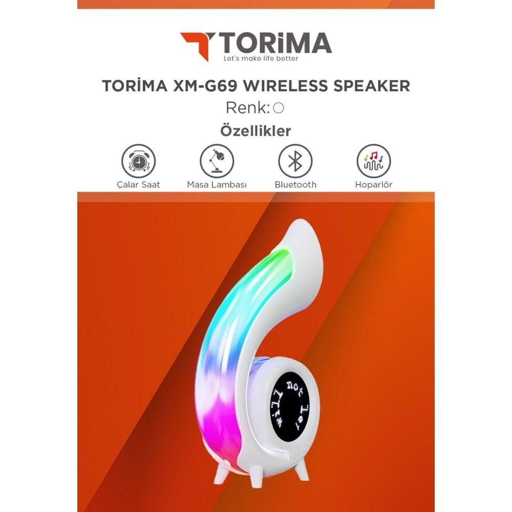 Torima XM-G69 Çalar Saat/Masa Lambası/Bluetooth Müzik Kutusu