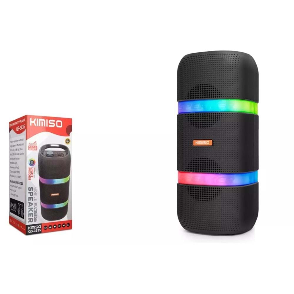 Kımıso QS-3635 RGB Bluetooth Müzik Kutusu 2X10W 2X4