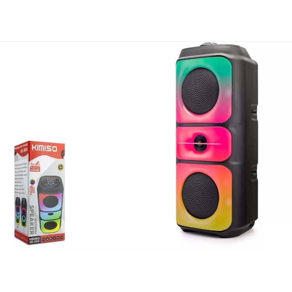 Kımıso QS-3629 RGB Bluetooth Müzik Kutusu 2X10W 2X4