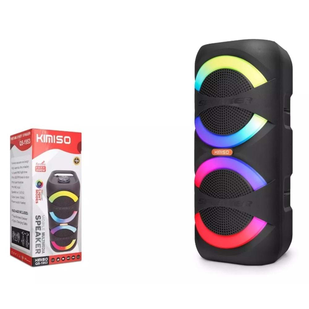 Kımıso QS-1953 RGB Bluetooth Müzik Kutusu 2X10W 2X6.5