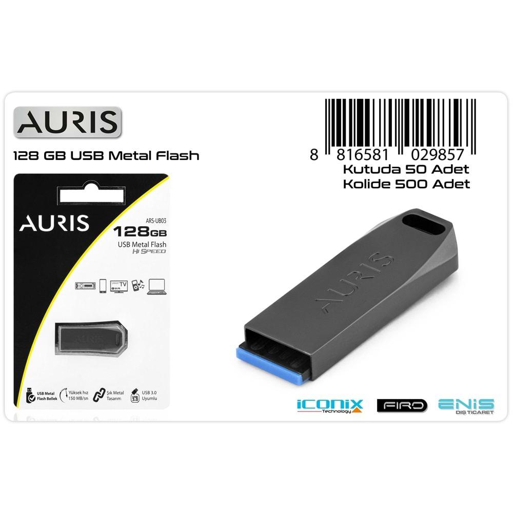 Auris 128GB Usb 3.0 Metal Usb Flash Bellek ARS-UB03