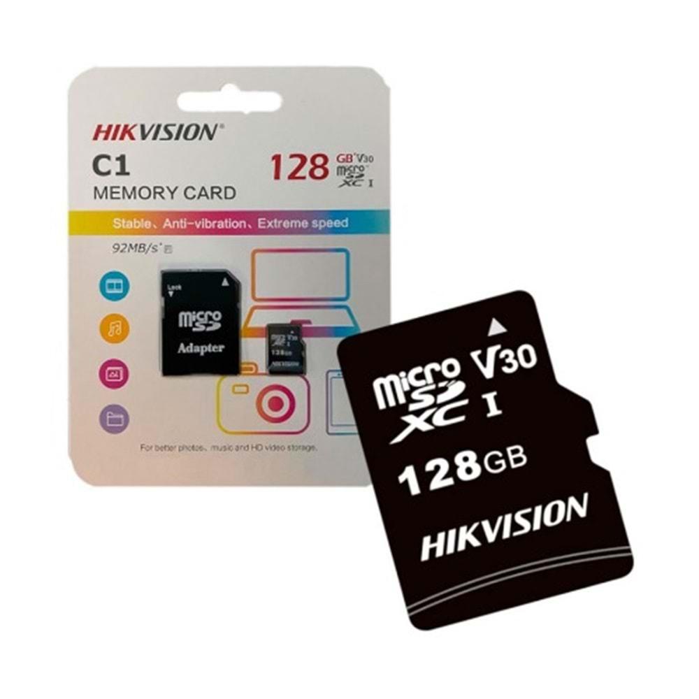 Hikvision HS-TF-C1/128G microSDXC™/128G/Class 10 and UHS-I / 3D NAND MicroSD Hafıza Kartı