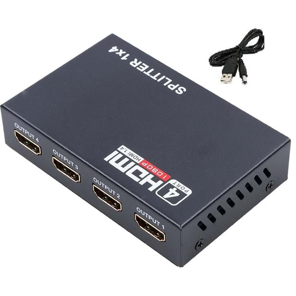 4 Port Hdmi Splitter Çoklu Ekran Çoklayıcı Switch