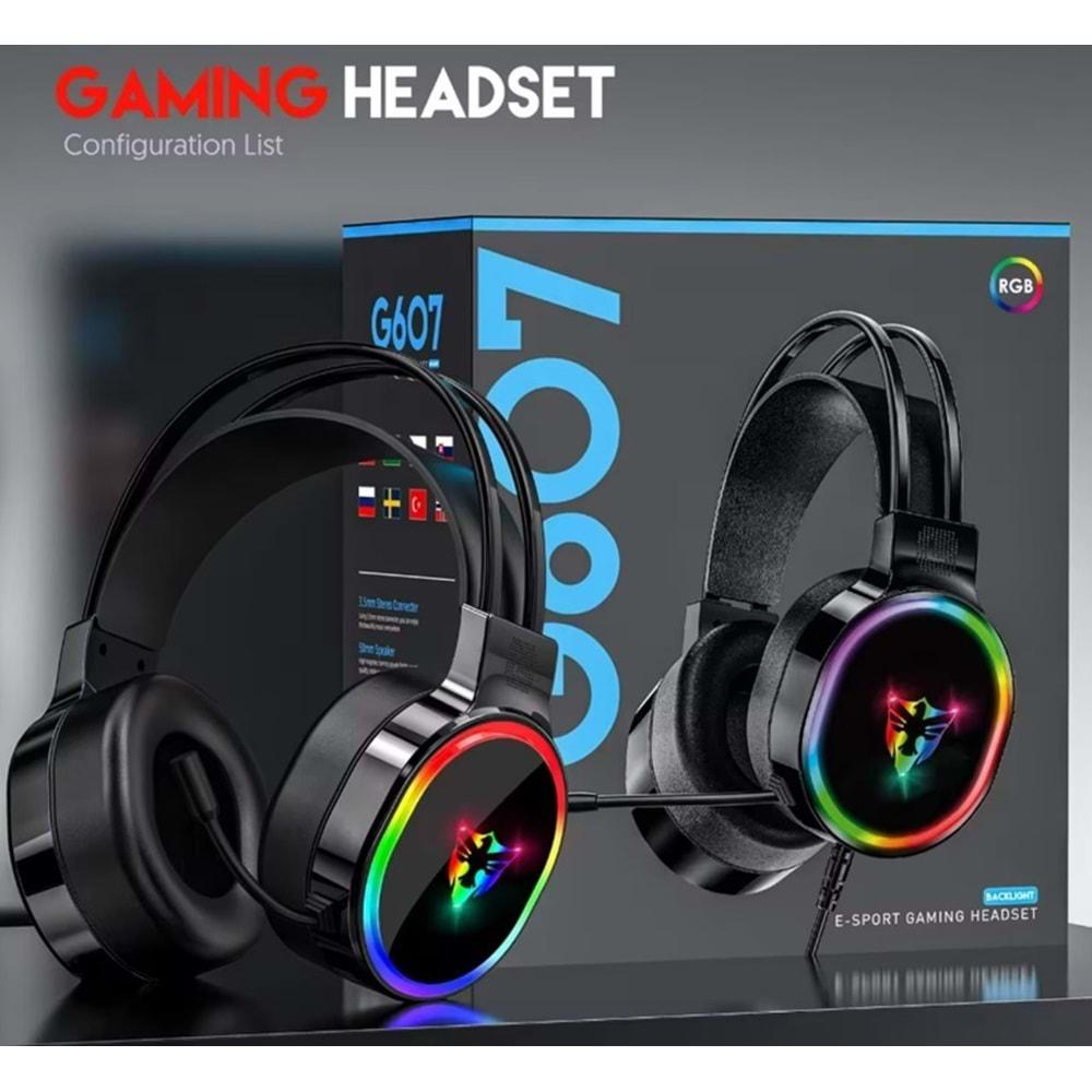 TRİO G607 Profesyonel Headset Pro 7.1 Usb Girişli Rgb Gaming Oyuncu Kulaklığı