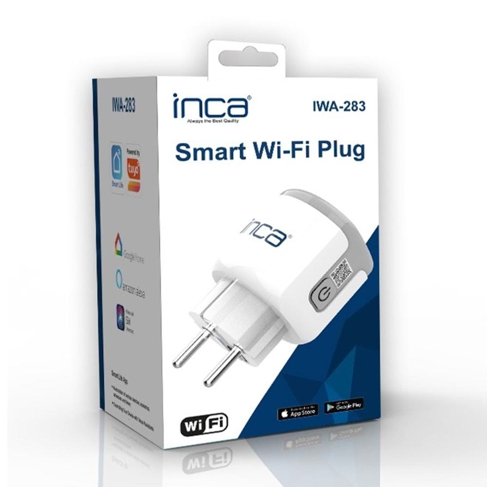 Inca IWA-283 16A Bluetooth Wi-Fi Akım Korumalı Akıllı Priz (Zamanlama,Geri Sayım,Sesle Kontrol,Güç)