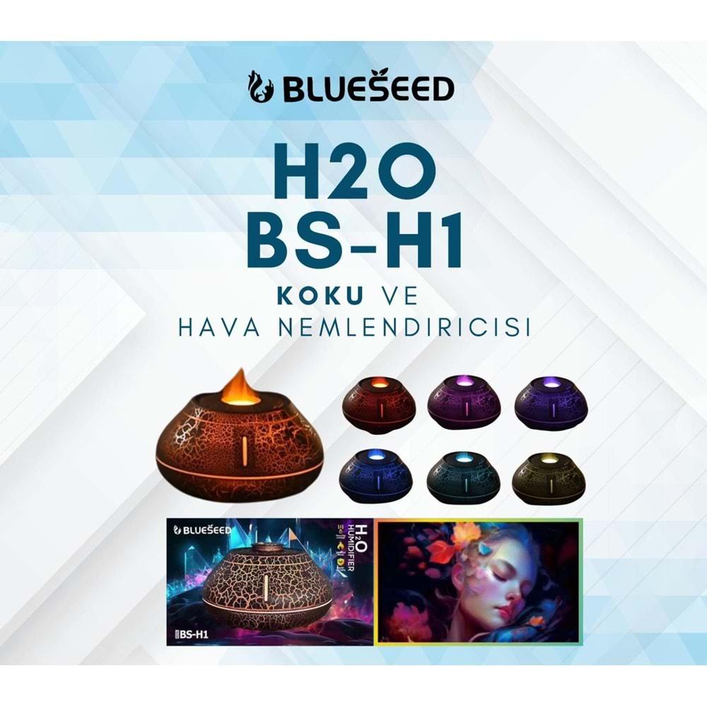 Nova BS-H1 Volkan Nemlendirici Renkli Ortam Işığı Yağ Difüzörü Masaüstü Sessiz Aromaterapi Makinesi