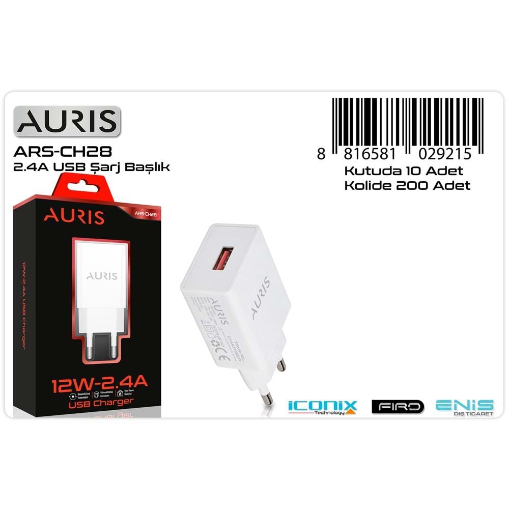 Auris CH28 12W 2.4A Şarj Başlığı