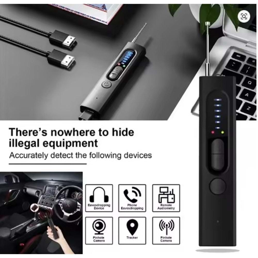 Pars PRS-X13 Tam Aralıklı Kamera Bulucu Anti Hata Dinleme Cihazı Anti-Spy Araba GPS Takip Cihazı RF Kablosuz Sinyal Tarayıcı