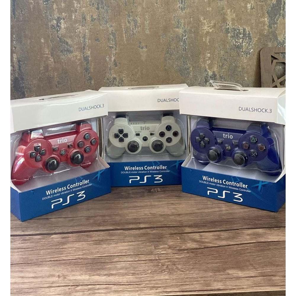 Trio TR903K (Kırmızı) Doubleshock PS3 Kablosuz Titreşimli Oyun Kolu