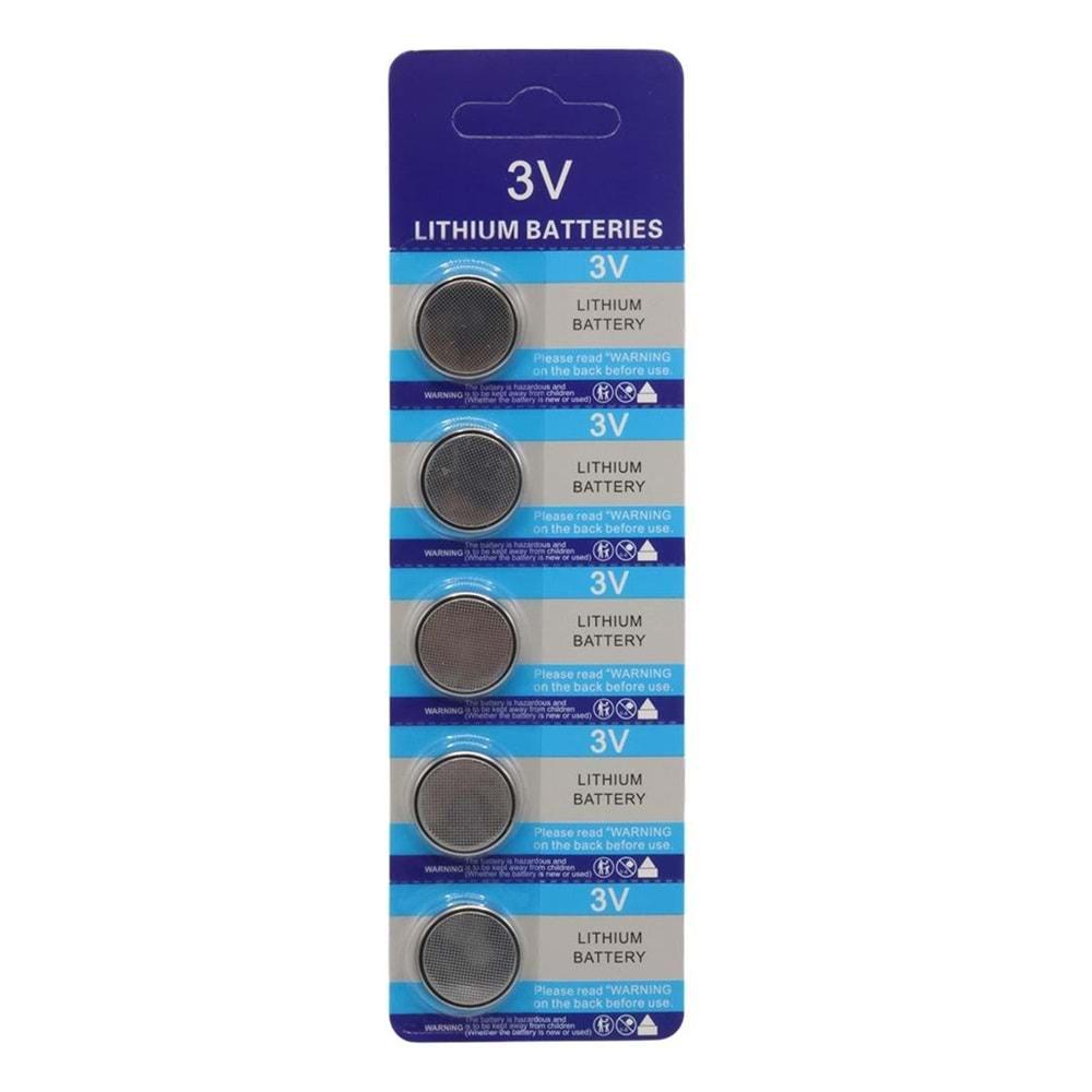 PowerMaster PM-9536 CR2025 3 Volt Lityum Para Pil (5'LI Blister Paket)