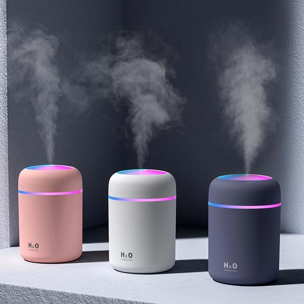 Katjmer H20 Nemlendirici Renkli Ortam Işığı Hava Nemlendirici Buhar Makinesi Ve Aroma Difüzörü