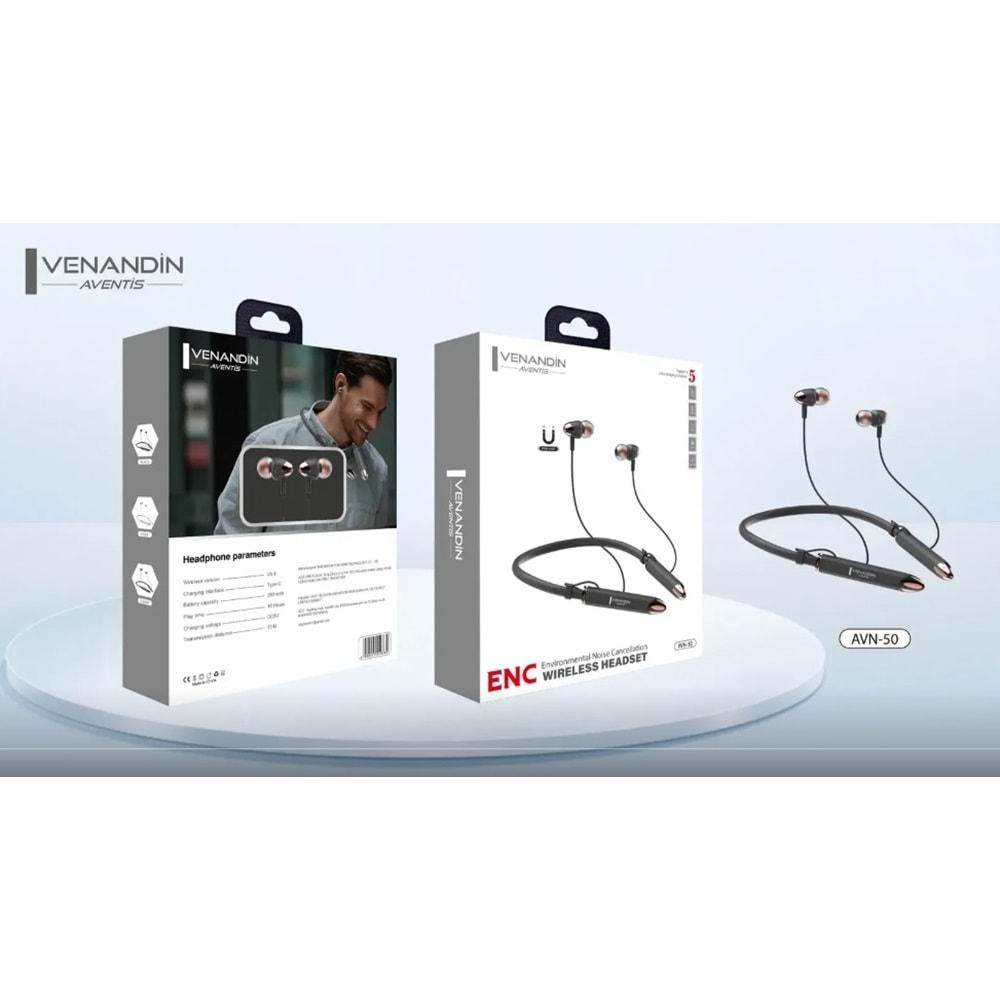 Venandin AVN-50 Boyun Askılı Bluetooth Kulaklık 30 Saat