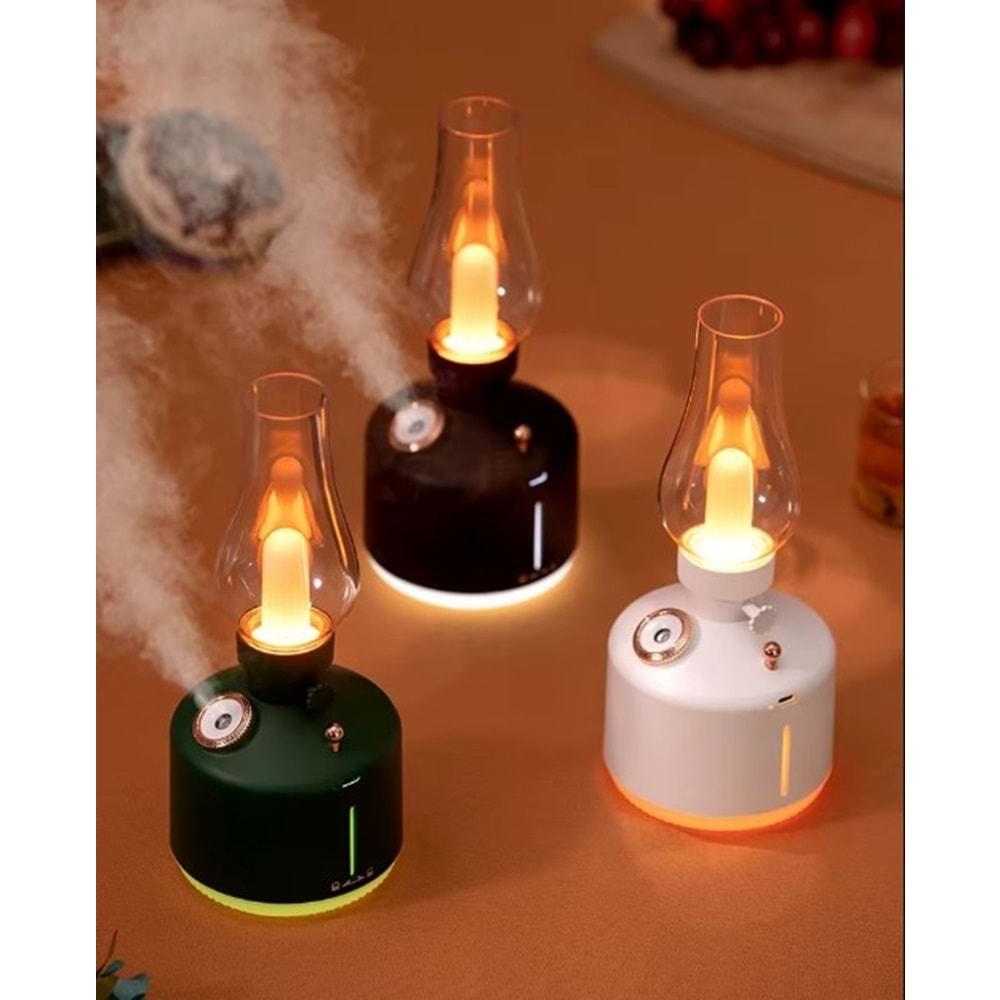 Katjmer KT-H01 Retro Gazyağı Lambası Nemlendirici 260 ml Büyük Kapasiteli Ultrasonik Dilsiz Serin buhar difüzörü