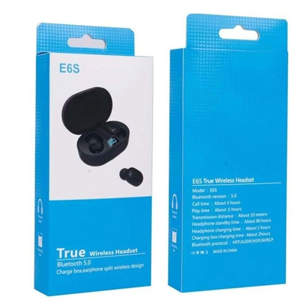 Newro Earbuds E6s Çift Mikrofonlu Şarj Göstergeli Bluetooth Kulaklık