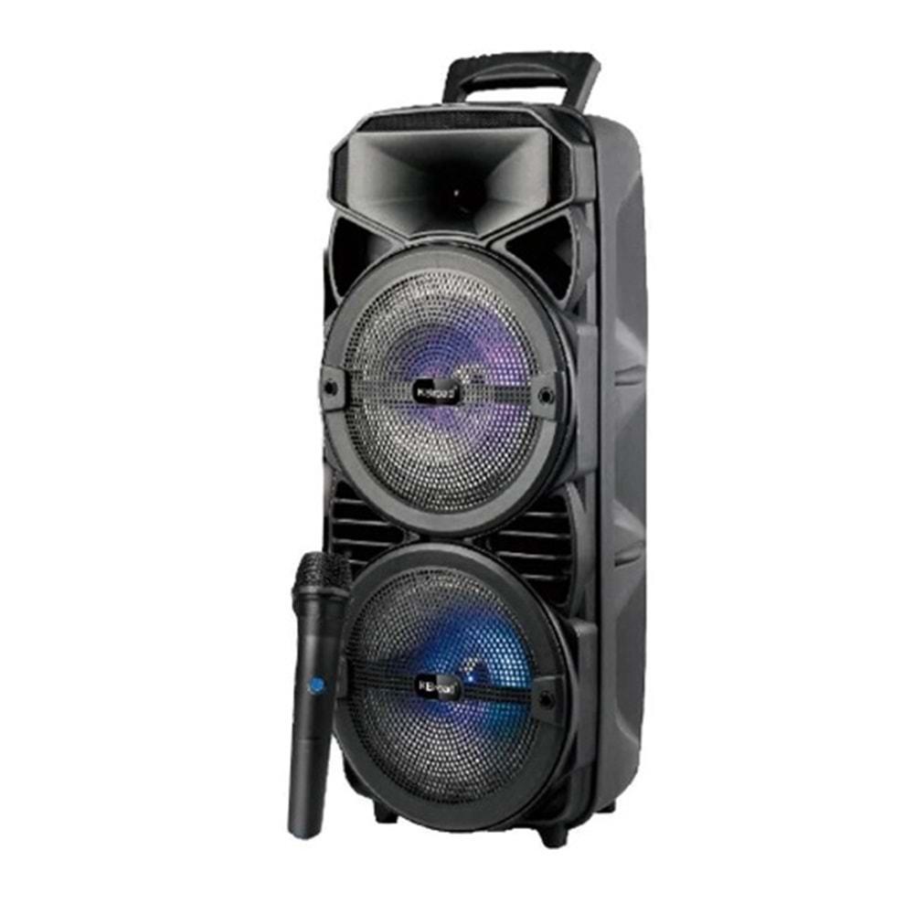 KTS-2411 Kablosuz Mikrofonlu 5.0 Bluetooth Hoparlör Fm Radyo Speaker