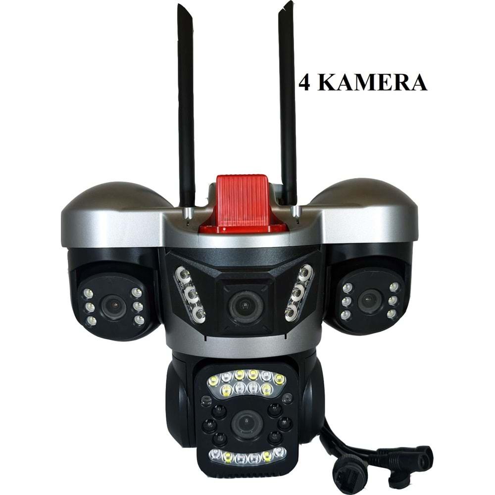 Apronx APX-WP463 12Mp 2*3.6mm 2*2.8mm 34 Led Wifi PTZ(4 Kameralı)