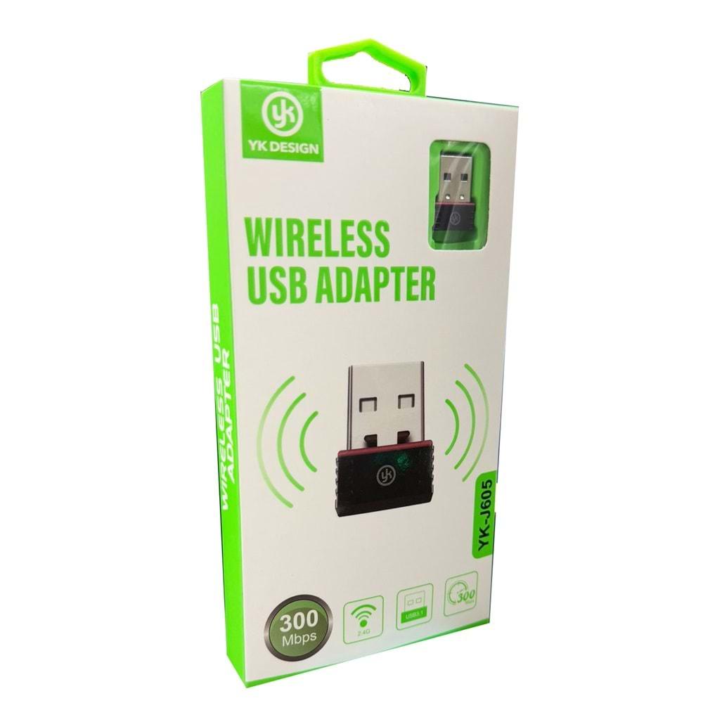Yk Desıgn YK-J605 300 Mbps USB 2.0 Antensiz Wireless Adaptör