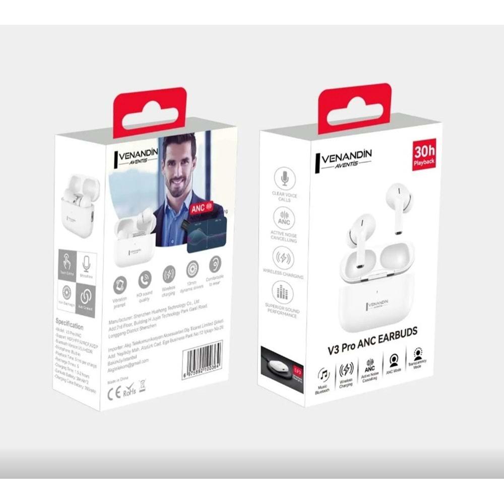 Venandin Aventis V3 Pro Anc Kulaklık 30Saat