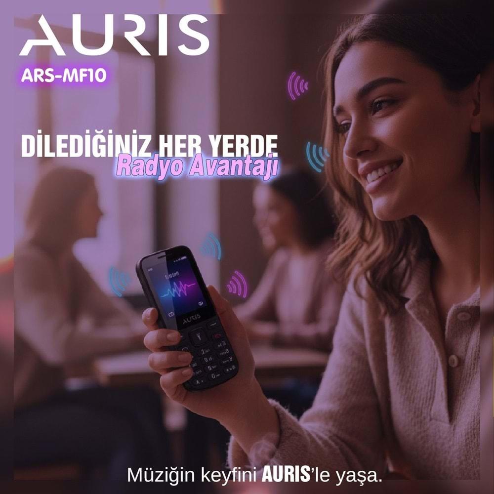 Auris ARS-MF10 Çift Sim kartlı/Bt/Radio/Lamba/BTK Kayıtlı Tuşlu Telefon