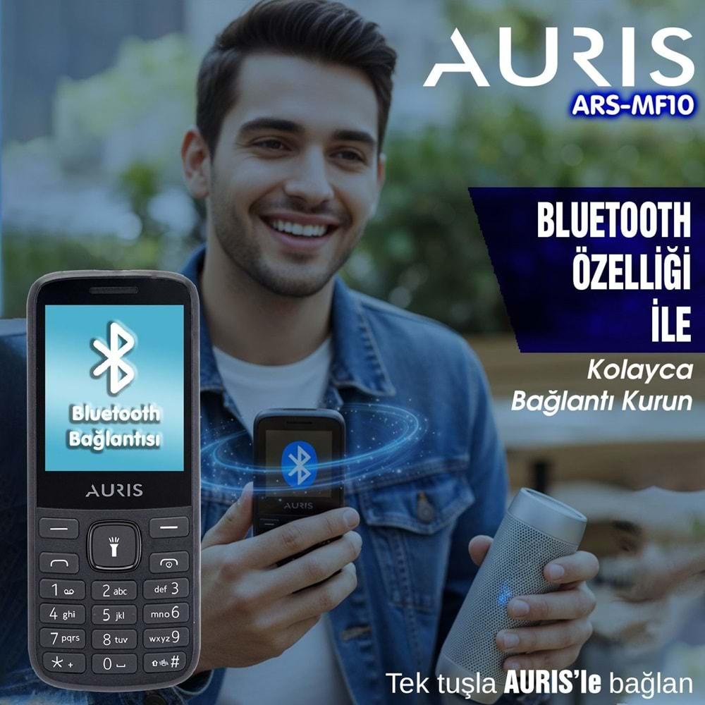 Auris ARS-MF10 Çift Sim kartlı/Bt/Radio/Lamba/BTK Kayıtlı Tuşlu Telefon