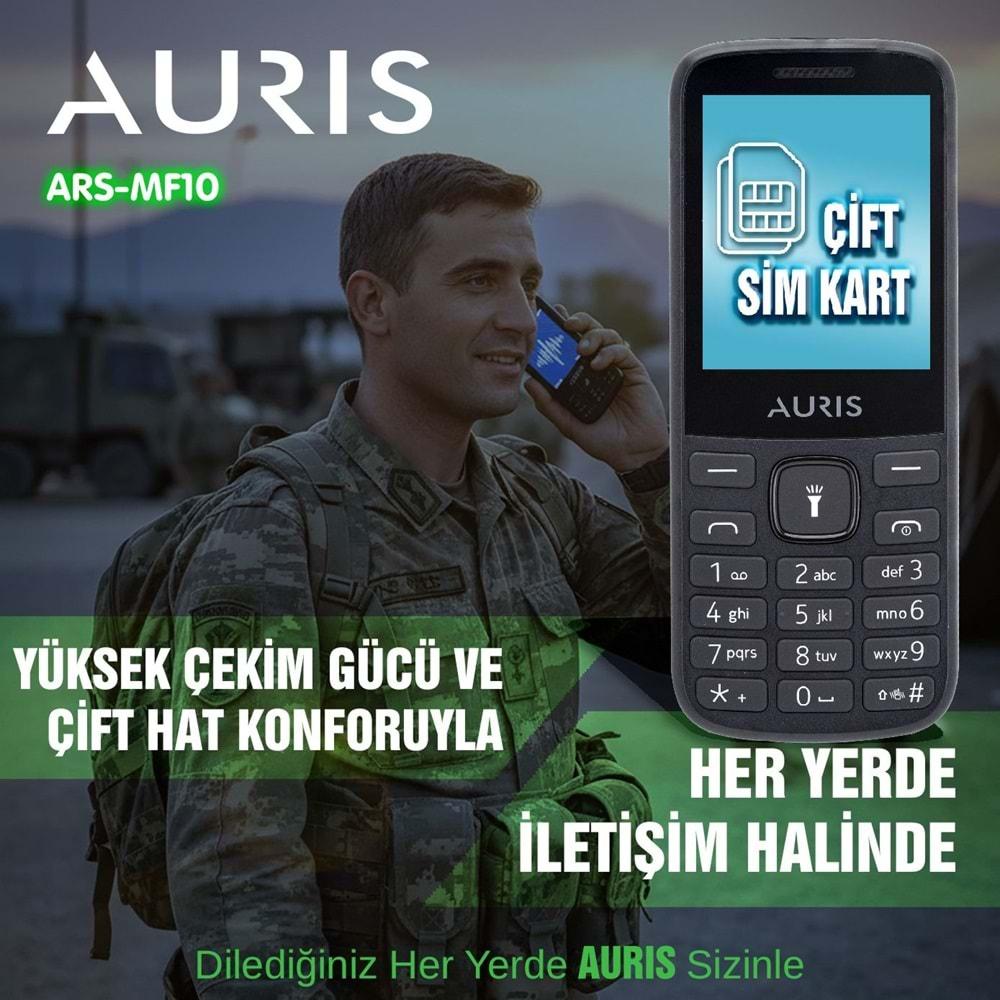 Auris ARS-MF10 Çift Sim kartlı/Bt/Radio/Lamba/BTK Kayıtlı Tuşlu Telefon