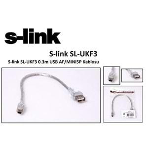 S-link SL-UKF3 0.3m USB AF/MINI5P Kablosu