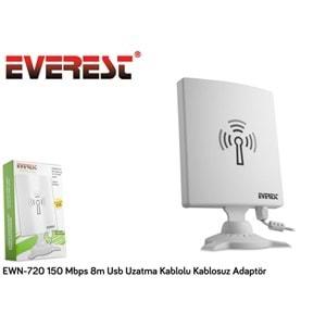 Everest EWN-720 150 Mbps 8m Usb Uzatma Kablolu Kablosuz Adaptör