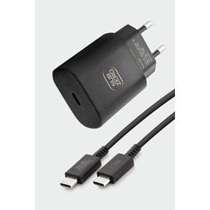 Subzero SG47 25W PD Type-C to Type-C (Turbo) Siyah Şarj Aleti