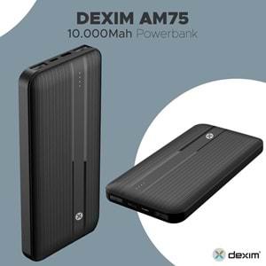 Dexim AM75 10.000MAH Powerbank - Siyah DCA0035-B