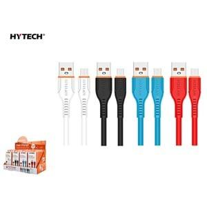 Hytech HY-X260 2.4A Micro Usb Şarj Kablosu - Kırmızı