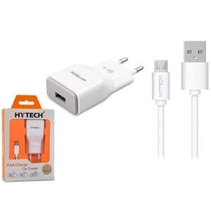 Hytech HY-X20 Micro Usb 2.1A Hızlı Şarj Beyaz Kablo + Ev Şarj Adaptör