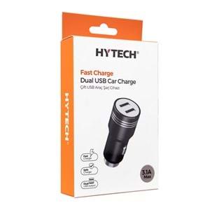 Hytech HY-X68 3.1A 2 USB Karışık Renk Metal Araç Şarj Başlıgı