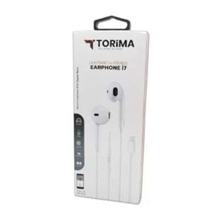 Torima i7 Lighthing to Stereo Earphone Kablolu Kulaklık Beyaz YD-21