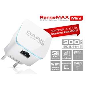 Dark RangeMAX WRT360 300Mbit 2x3dBi Dahili Antenli 802.11n WiFi Mini Repeater