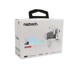 Naztech MC15 Tws Kablosuz Bluetooth V5.3 Kulaklık Beyaz Uzun Şarj Süresi