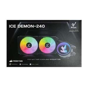 Versatile ICE DEMON-240 RGB 2 Fanlı 240MM(Siyah) Sıvı Soğutma Sistemi INTEL & AMD Uyumlu