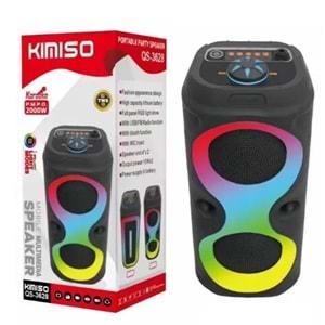 Kımıso QS-3628 RGB Bluetooth Müzik Kutusu 2X10W 2X4