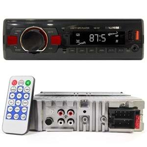 MEGA VM-107 Oto Teyp 4X50 Watt Bluetooth 2xUsb Sd Fm Aux 7 Renk