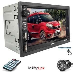 MEGA VM-1404 Double Teyp 7 İnç 4x65 Watt Bluetooth Mirrorlink Geri Görüş Kameralı