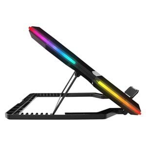 Rampage AD-RC13 BELLATRIX Siyah 5 Fan 2 USB RGB Işıklı 15-17 Notebook Soğutucu Stand