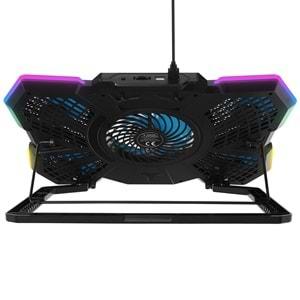 Rampage AD-RC13 BELLATRIX Siyah 5 Fan 2 USB RGB Işıklı 15-17 Notebook Soğutucu Stand