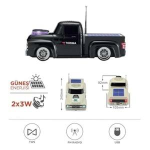 Torima D44 Kamyon Bluetooth Hoparlör FM-USB-TF Destekli Güneş Enerjili Speaker