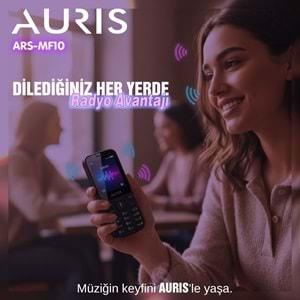 Auris ARS-MF10 Çift Sim kartlı/Bt/Radio/Lamba/BTK Kayıtlı Tuşlu Telefon