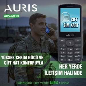 Auris ARS-MF10 Çift Sim kartlı/Bt/Radio/Lamba/BTK Kayıtlı Tuşlu Telefon