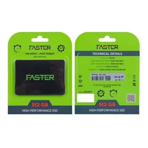 Faster FS-512 Sata3 512 GB SSD 550/510 Mb/s Harddisk