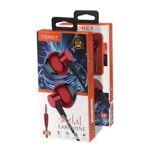 Tonex X2 Süper Bass Metal 3.5mm Kulaklık Süper Ses Kalitesi
