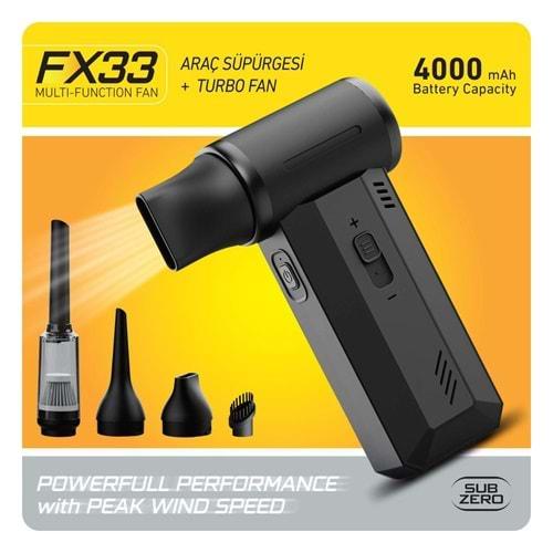 Subzero FX33 Mini Turbo Jet Fan /Araç Süpürge