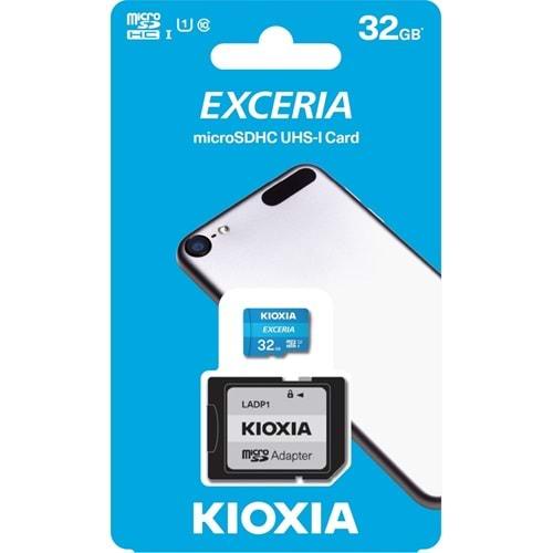 KIOXIA 32GB EXCERIA MICRO SDHC UHS-1 C10 100MB/sn