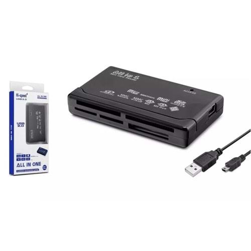 Hadron Hdx7012 Card Reader Usb All In One Siyah