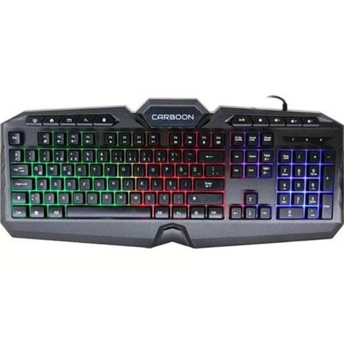 Carboon CK-2001 RGB Işıklı Metal Yüzey Türkçe Q Kablolu Gaming Klavye
